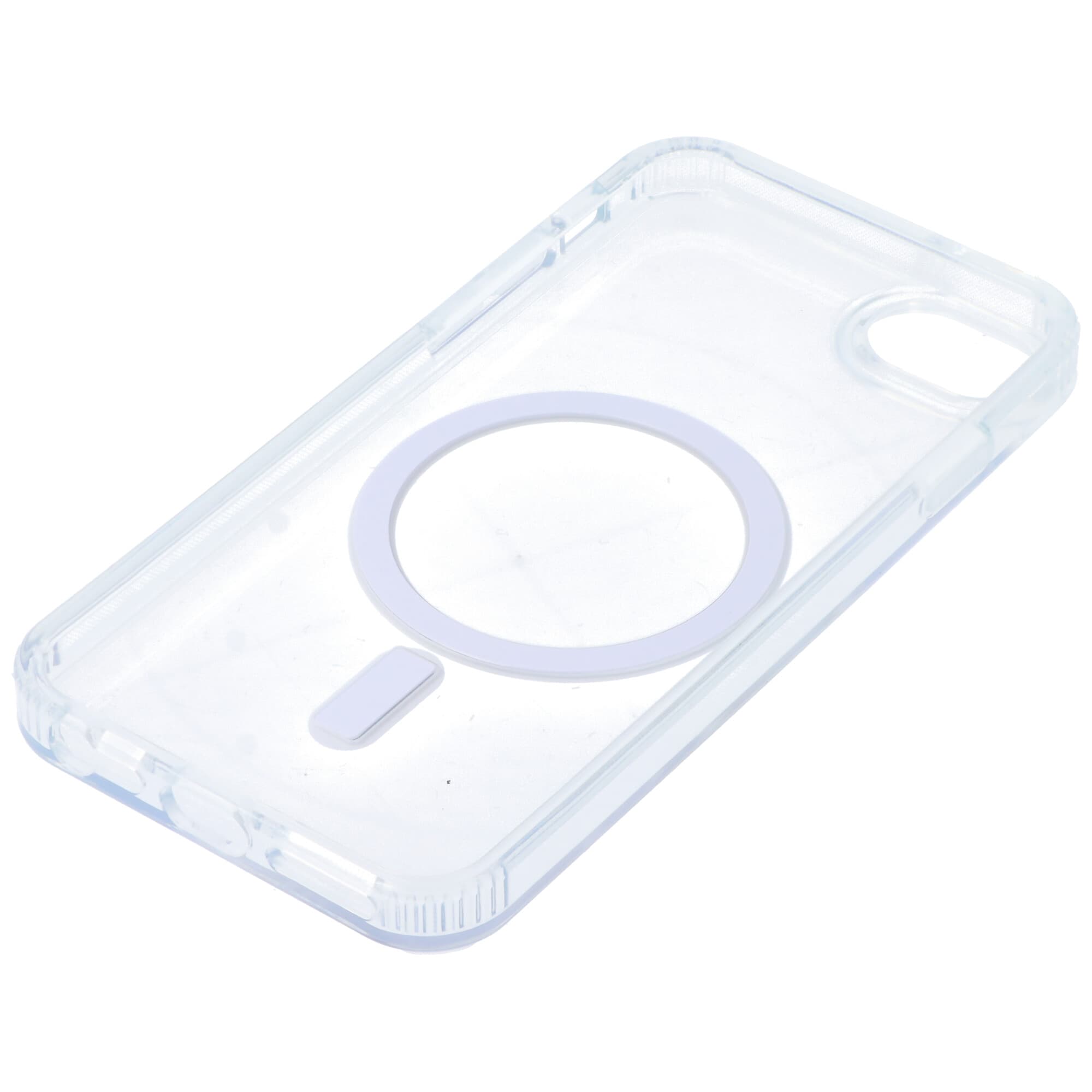 Coque transparente compatible avec Apple iPhone SE3 avec chargement sans fil MagSafe