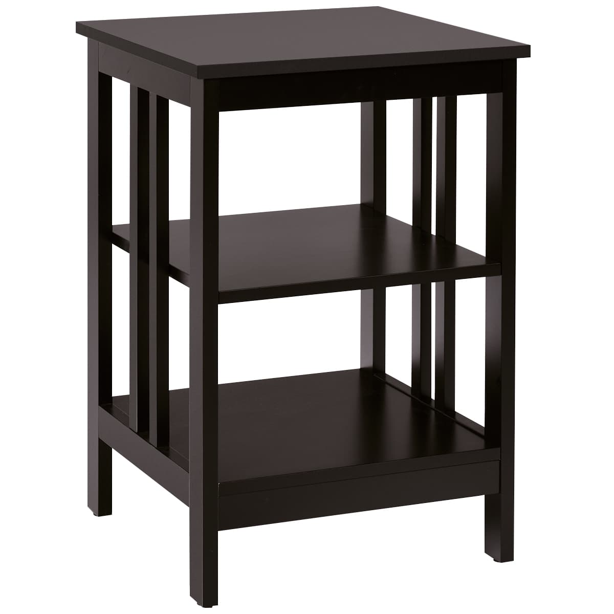 Tables de Chevet Moderne à 3 Niveaux 40 x 40 x 61 CM Table de Nuit avec Coussinets Antidérapants pou
