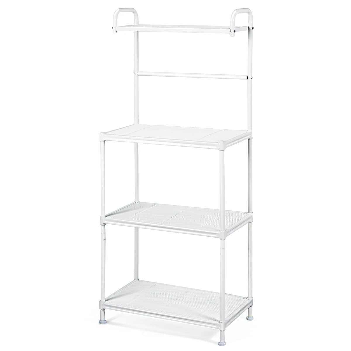 Etagère de Micro-Ondes et Four Meuble Rangement de Cuisine à 4 Niveaux Multifonctionnelle 60 x 34,5